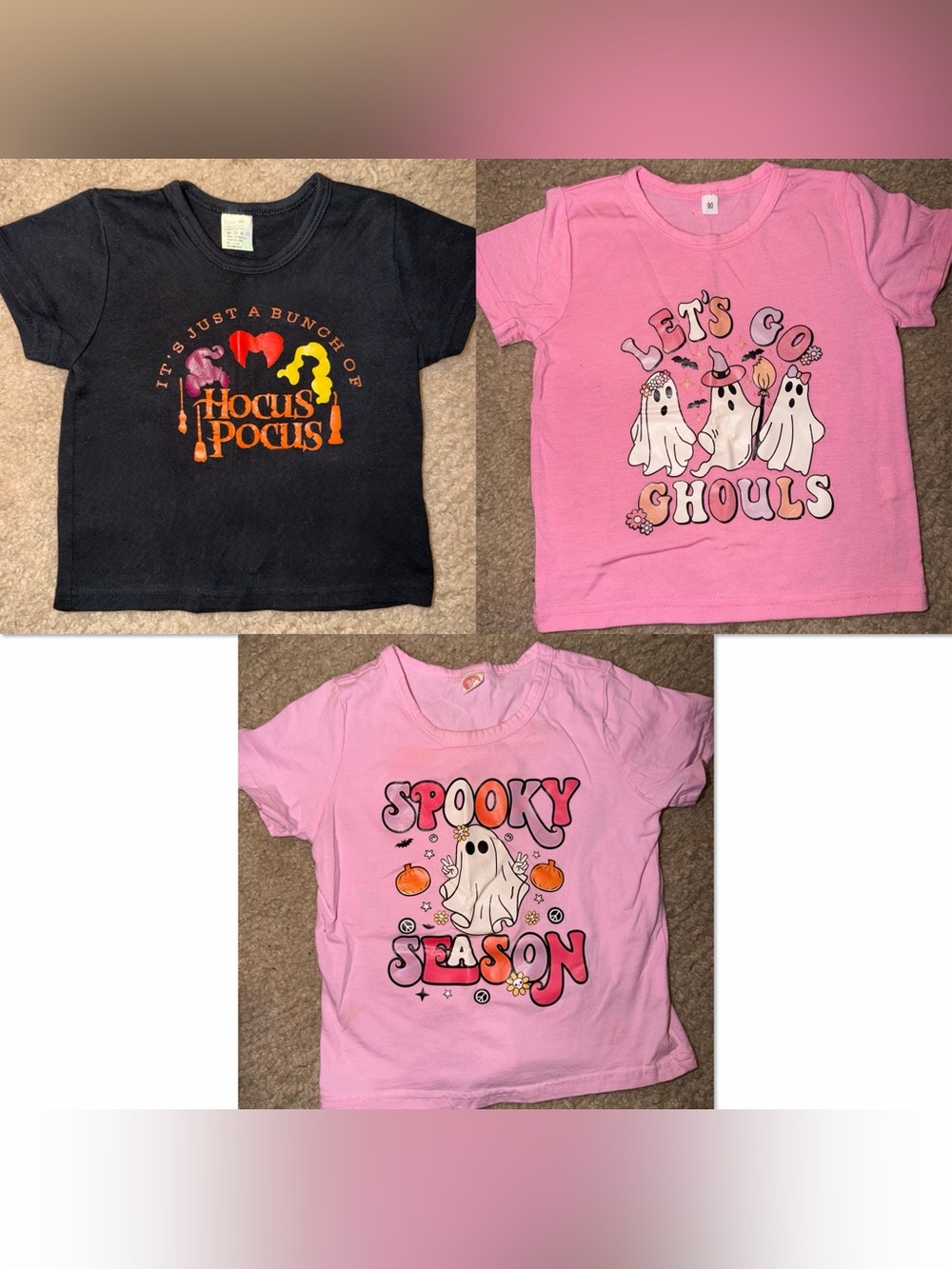 Toddler Girls Halloween Tees Lot